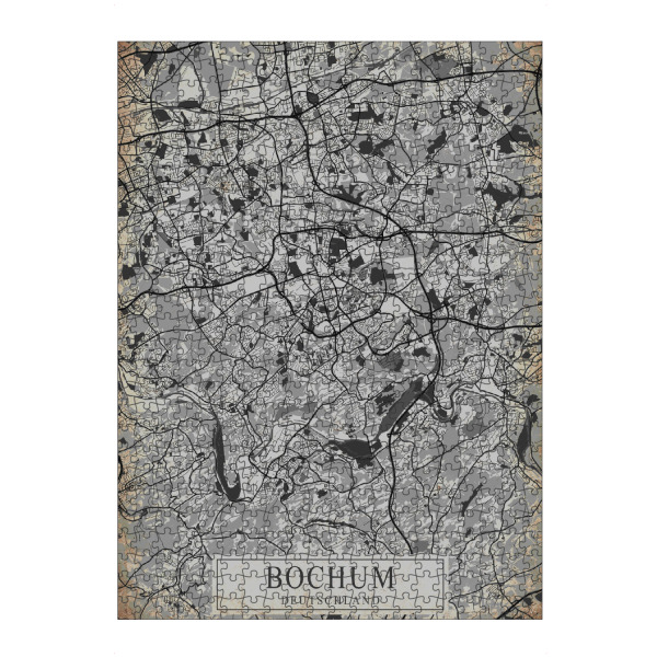 Puzzle Ravensburger "Stadt Bochum Vintage" artboxONE - Städte / Weitere,Kartografie