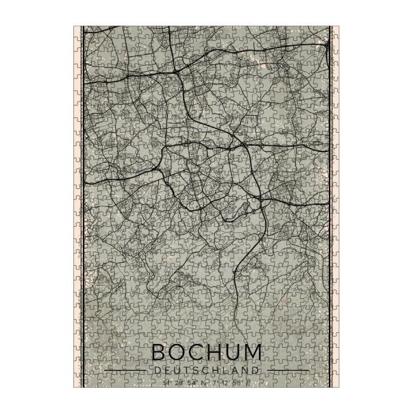 Puzzle Ravensburger "Retro Bochum City" artboxONE - Städte / Weitere,Kartografie