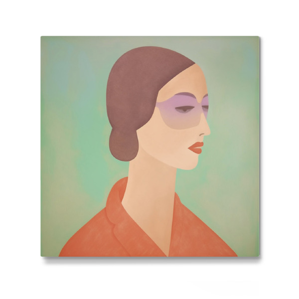Galerie-Print "Frau mit Gesichtsmaske" 30x30 cm artboxONE