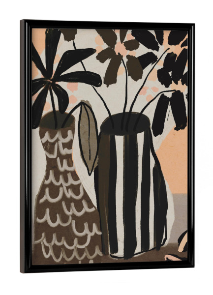 Poster mit schwarzem Rahmen "Stillleben Mit Vasen" artboxONE - Floral,Abstrakt,Für Mama