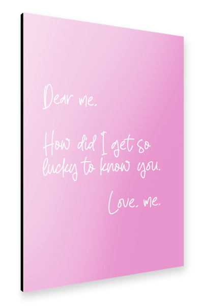 Alu-Dibond "Liebe mich" 30x20 cm artboxONE