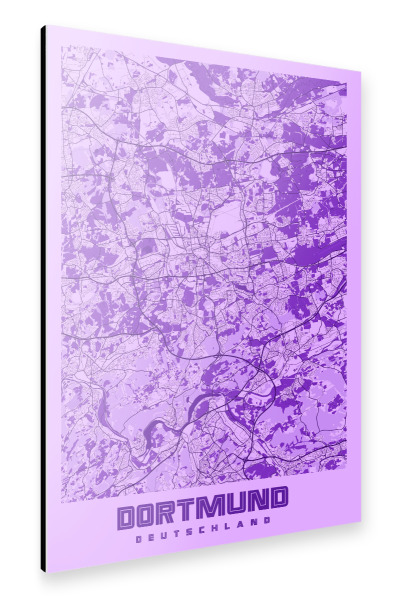 Alu-Dibond "City Dortmund" 30x20 cm artboxONE