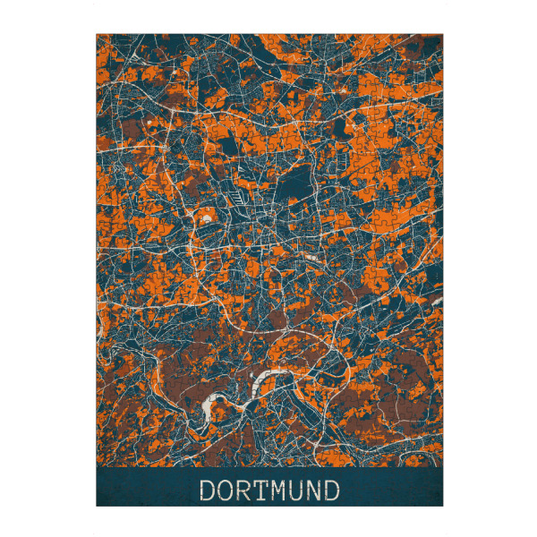 Puzzle Ravensburger "Dortmund Vintage Map" artboxONE - Städte / Weitere,Kartografie