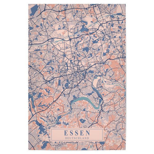 Poster "Essen City Deutschland" artboxONE - Städte / Weitere,Kartografie