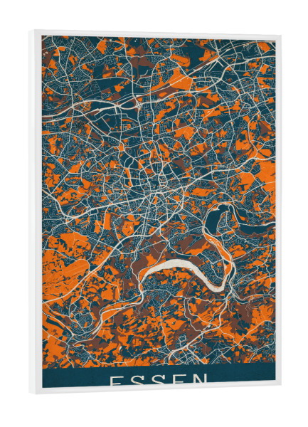 Poster mit weißem Rahmen "Essen Vintage Plan" artboxONE - Städte / Weitere,Kartografie