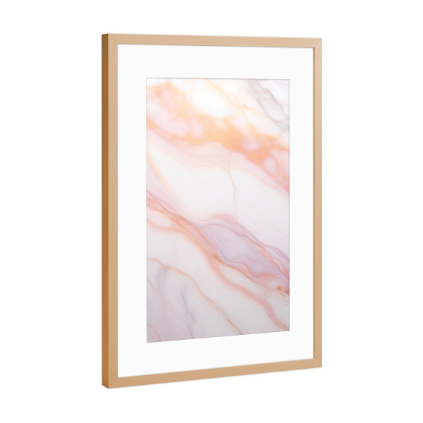 Poster mit Rahmen Kupfer "Marmor Muster Pastel" artboxONE - Natur,Abstrakt,Marmor
