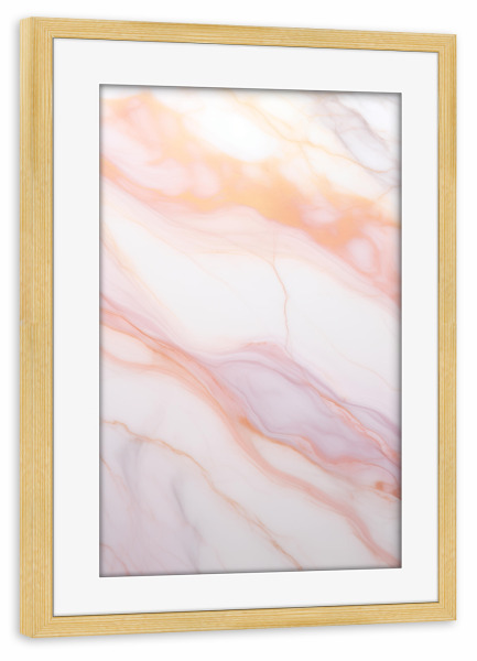 Poster mit Rahmen kiefer "Marmor Muster Pastel" artboxONE - Natur,Abstrakt,Marmor