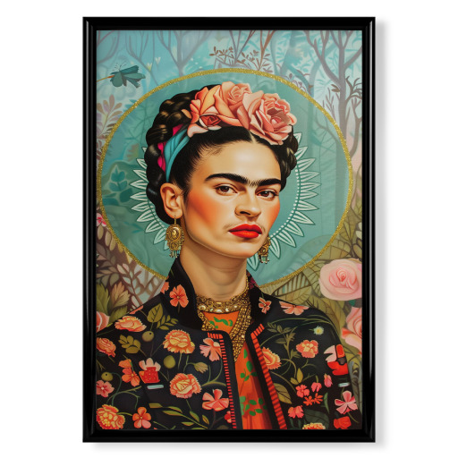 Frida self-portrait of colors