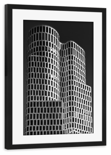 Poster mit Rahmen schwarz "Der Upper West Tower" artboxONE - Städte,Städte / Berlin,Reise,Schwarzweiß,Architektur