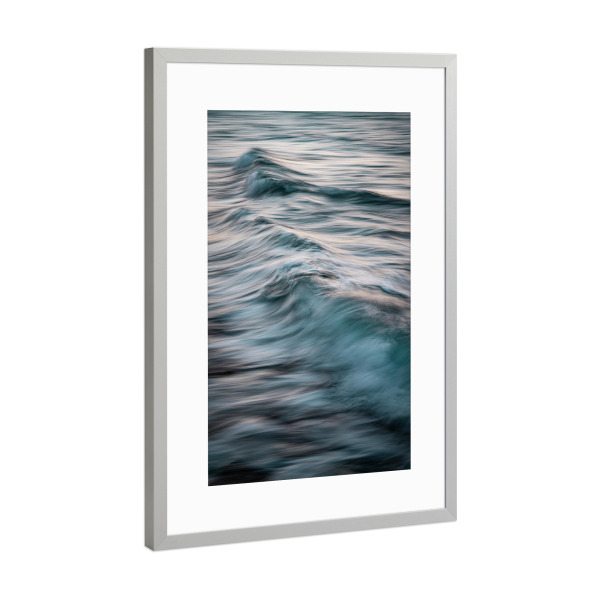 Poster mit Rahmen Silber "Einzigartigkeit der Wellen" artboxONE - Natur,Reise,Abstrakt,Reise / Strand und Meer,Reise / Länder