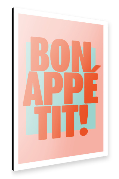 Alu-Dibond "Malou Studio-Bon Appétit - Peach" 30x20 cm artboxONE
