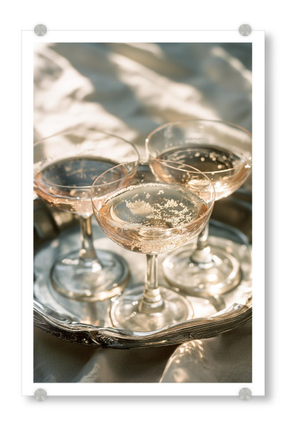 Acrylglasbild "Malou Studio-Champagnergläser" artboxONE - Essen & Trinken,Essen & Trinken / Alkohol,Festivals