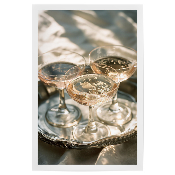 Poster 30x20 cm "Malou Studio-Champagnergläser" artboxONE - Essen & Trinken,Essen & Trinken / Alkohol,Festivals