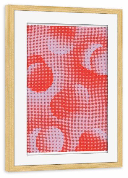 Poster mit Rahmen kiefer "Malou Studio-Grid Pattern Flieder" artboxONE - Abstrakt,Geometrie