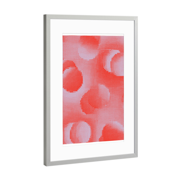 Poster mit Rahmen Silber "Malou Studio-Grid Pattern Flieder" artboxONE - Abstrakt,Geometrie