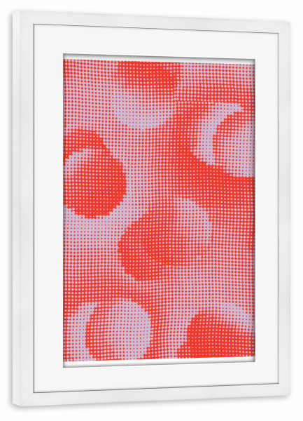Poster mit Rahmen weiß "Malou Studio-Grid Pattern Flieder" artboxONE - Abstrakt,Geometrie