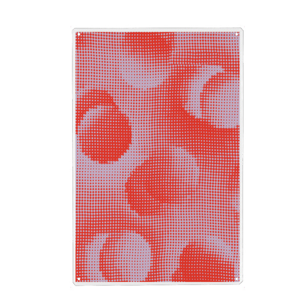 Holzbild "Malou Studio-Grid Pattern Flieder" artboxONE - Abstrakt,Geometrie - Farbenfroh,Verlauf,Form,Modern,Vintage,Abstrakt,Bunt,Retro,Maximalismus