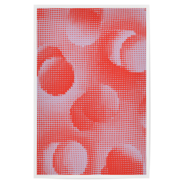 Poster "Malou Studio-Grid Pattern Flieder" artboxONE - Abstrakt,Geometrie - Farbenfroh,Verlauf,Form,Modern,Vintage,Abstrakt,Bunt,Retro,Maximalismus