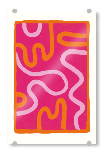Acrylglasbild "Malou Studio-Leticia Pink Orange" artboxONE - Abstrakt,Für Mama