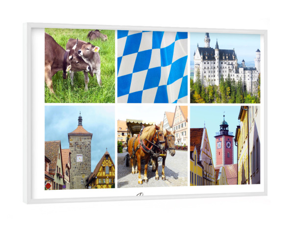 Poster mit weißem Rahmen "Bayern Collage" artboxONE - Natur,Reise,Architektur,Reise / Länder