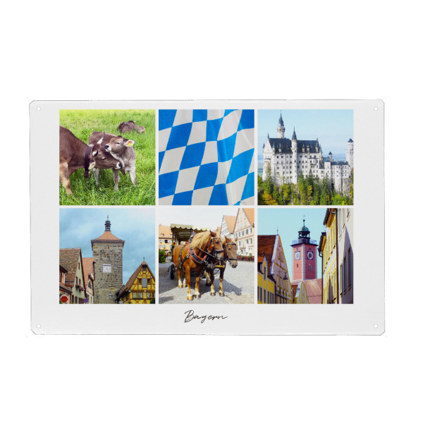 Holzbild "Bayern Collage" artboxONE - Natur,Reise,Architektur,Reise / Länder