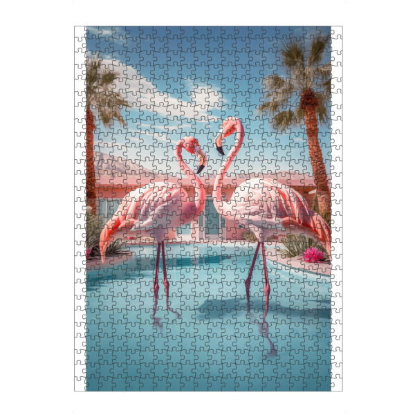 artboxONE Puzzle "Malou Studio-Palm Springs Flamingo" artboxONE - Reise,Tiere,Städte / Las Vegas