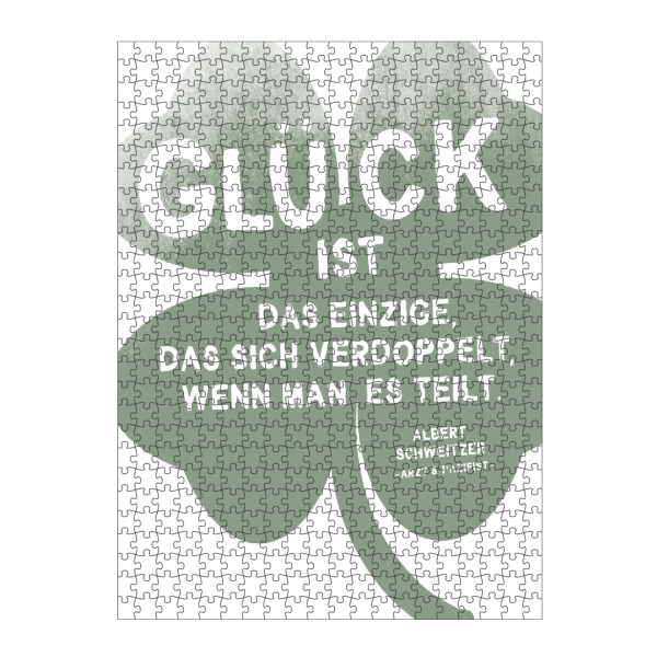 artboxONE Puzzle "Geteiltes Glück" artboxONE - Typografie,Natur,Floral,Liebe