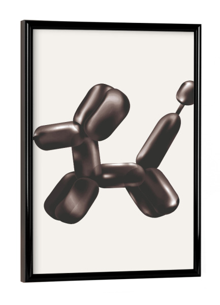 Poster mit schwarzem Rahmen "Malou Studio-Balloon Dog S" artboxONE - Tiere,Für Mama,Festivals