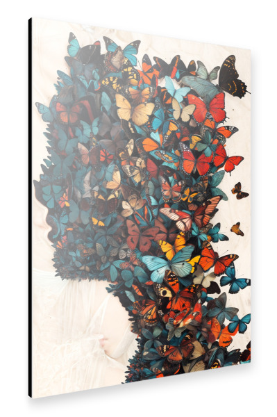 Alu-Dibond "Butterfly Swarm portrait" 30x20 cm artboxONE