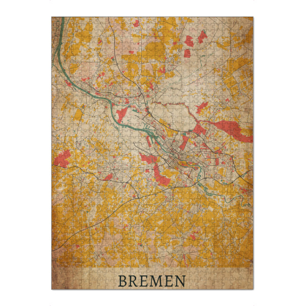 Puzzle Ravensburger "Vintage Bremen" artboxONE - Städte / Weitere,Kartografie