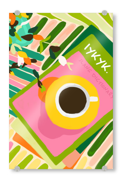 Acrylglasbild "IYKYK" artboxONE - Typografie,Abstrakt