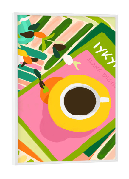 Poster mit weißem Rahmen "IYKYK" artboxONE - Typografie,Abstrakt