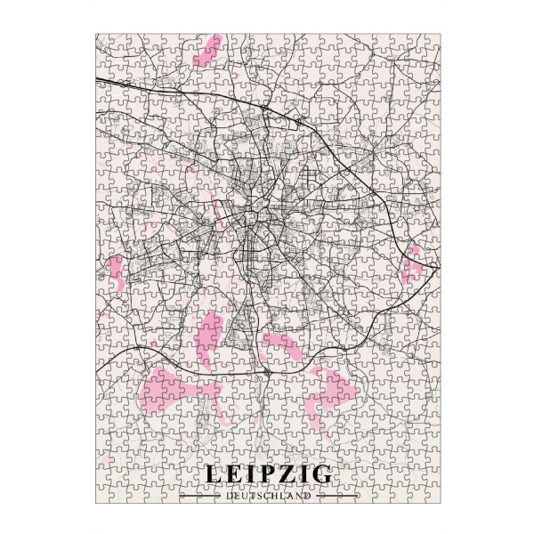 Puzzle Ravensburger "Map von Leipzig" artboxONE - Städte / Weitere,Kartografie