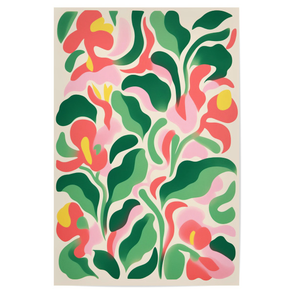 Poster "Zarte Blumenmuster" artboxONE - Natur,Floral,Abstrakt