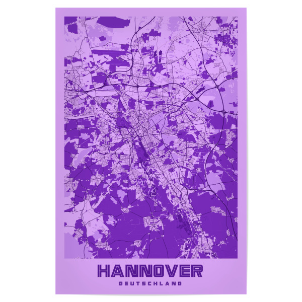 Poster 30x20 cm "City Map Hannover" artboxONE - Städte / Weitere,Kartografie