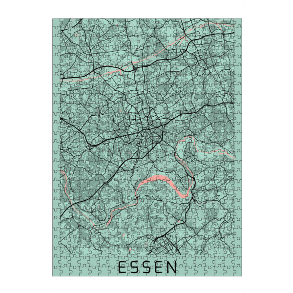 Puzzle Ravensburger "Stadt Karte Essen" artboxONE - Städte / Weitere,Kartografie