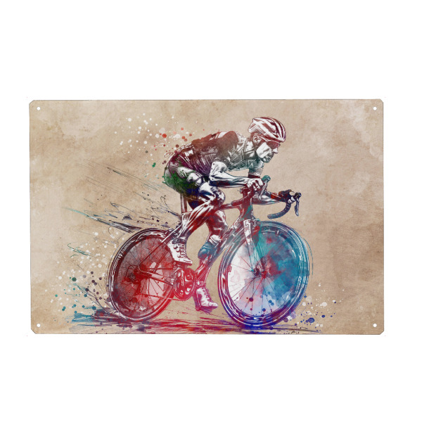 Metall Poster "Radsportkunst P" artboxONE - Sport,Sport / Motivation - Fahrrad,Radfahren,Fahrrad,Biker,Radfahrer,Grafik - Blechschild