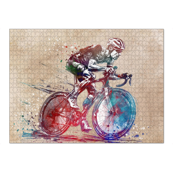 Puzzle Ravensburger "Radsportkunst P" artboxONE - Sport,Sport / Motivation - Fahrrad,Radfahren,Fahrrad,Biker,Radfahrer,Grafik - Bild fahrrad