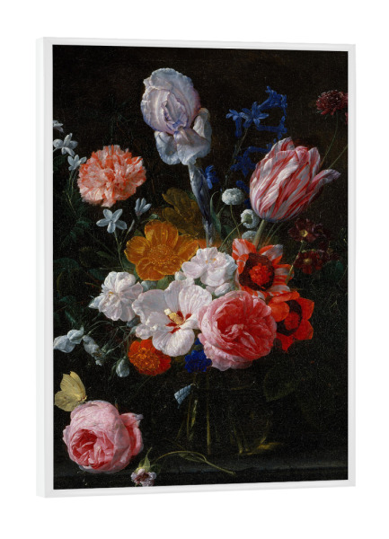 Poster mit weißem Rahmen "Flowers in a crystal vase" artboxONE - Natur,Floral