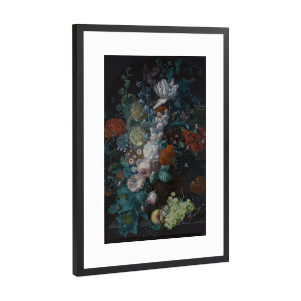 Poster mit Rahmen Schwarz (Metallic) "A vase of flowers" artboxONE - Natur,Floral