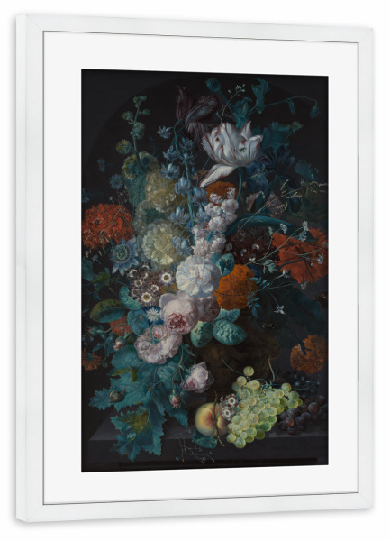 Poster mit Rahmen weiß "A vase of flowers" artboxONE - Natur,Floral