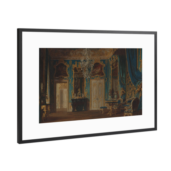 Poster mit Rahmen Schwarz (Metallic) "Room for King Ludwig" artboxONE - Architektur