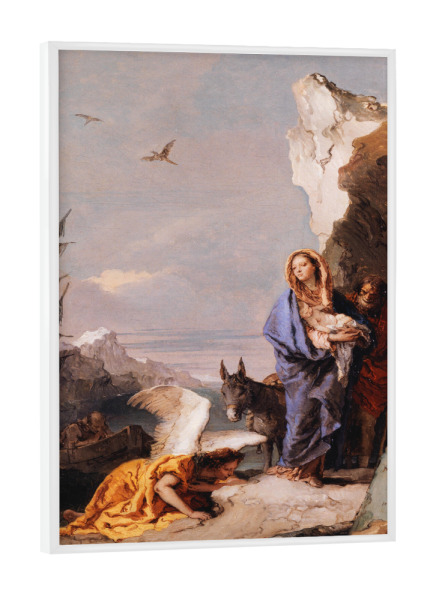 Poster mit weißem Rahmen "The Flight into Egypt - Tiepolo" artboxONE - Natur,Tiere,Menschen