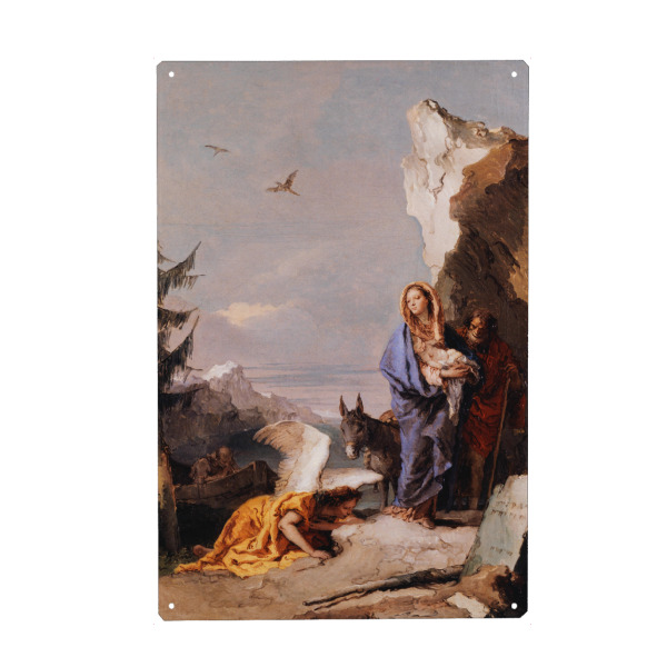 Metall Poster "The Flight into Egypt - Tiepolo" artboxONE - Natur,Tiere,Menschen