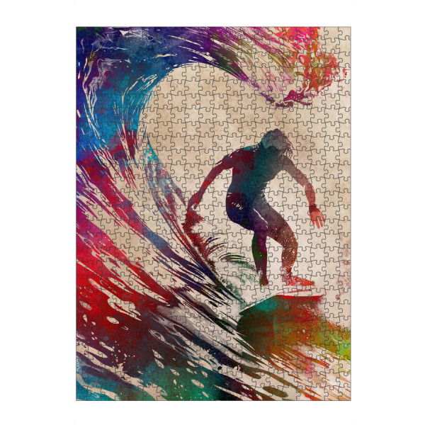 artboxONE Puzzle "Surfersportkunst E" artboxONE - Sport,Sport / Sommerspiele - Surfer,Surfen,Wellen,Sport,Wassersport,Grafik,Schwimmen