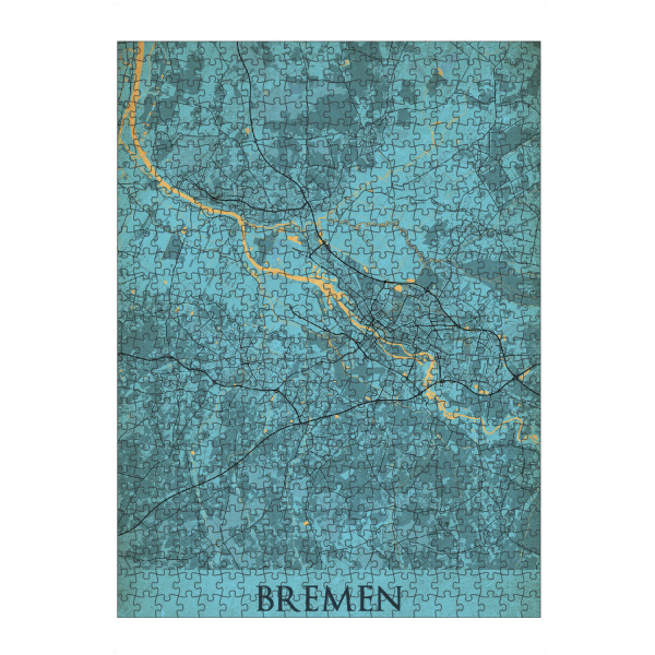 artboxONE Puzzle "Stadtplan Bremen Vintage" artboxONE - Städte / Weitere,Kartografie