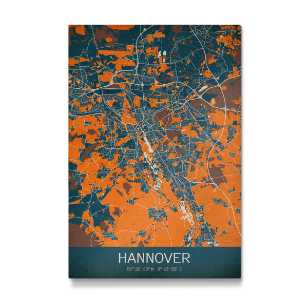 Galerie-Print "Hannover Vintage Map" 30x20 cm artboxONE