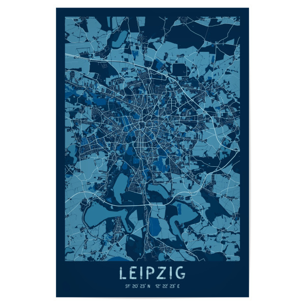 Poster "Leipzig Sachsen" artboxONE - Städte / Weitere,Kartografie