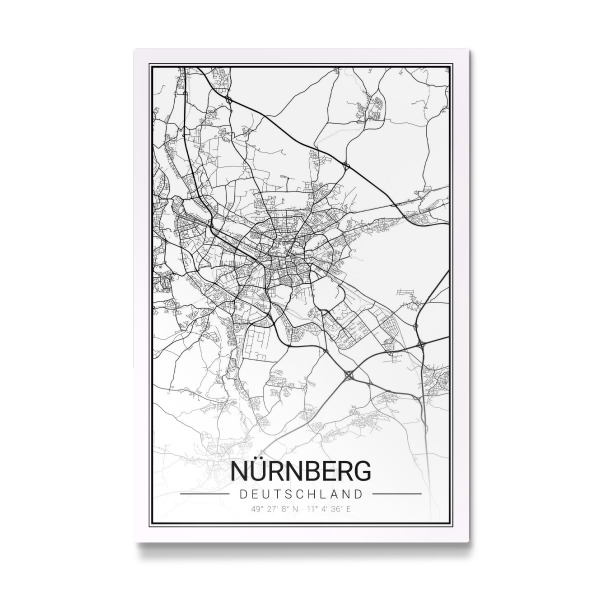 Galerie-Print "City Map von Nürnberg" 30x20 cm artboxONE