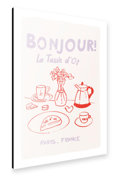 Alu-Dibond "Malou Studio-Bonjour Breakfast" 30x20 cm artboxONE